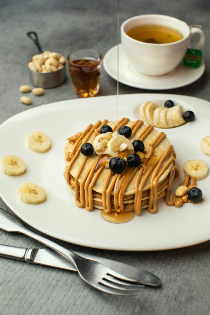 Blueberry pancakes with maple syrup recipe